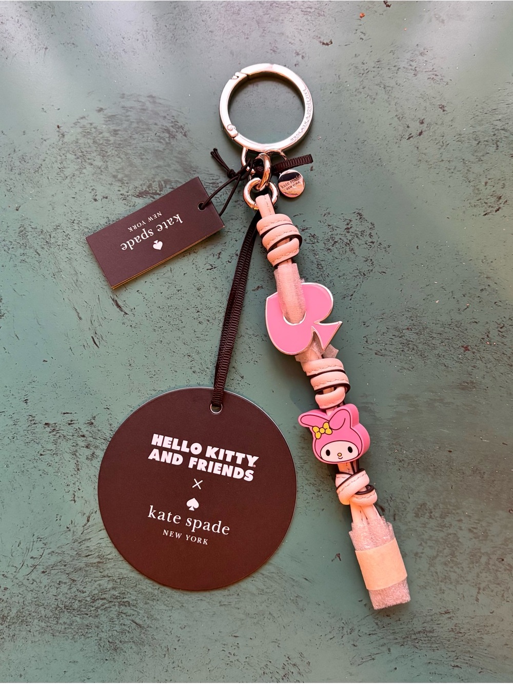kate spade Pink My Melody Hello Kitty & Friends Bag Charm Keychain